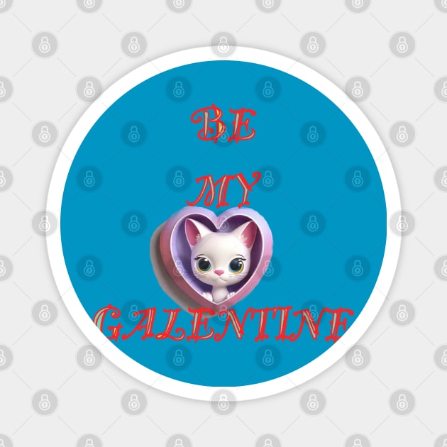 Galentines day kitten Magnet by sailorsam1805